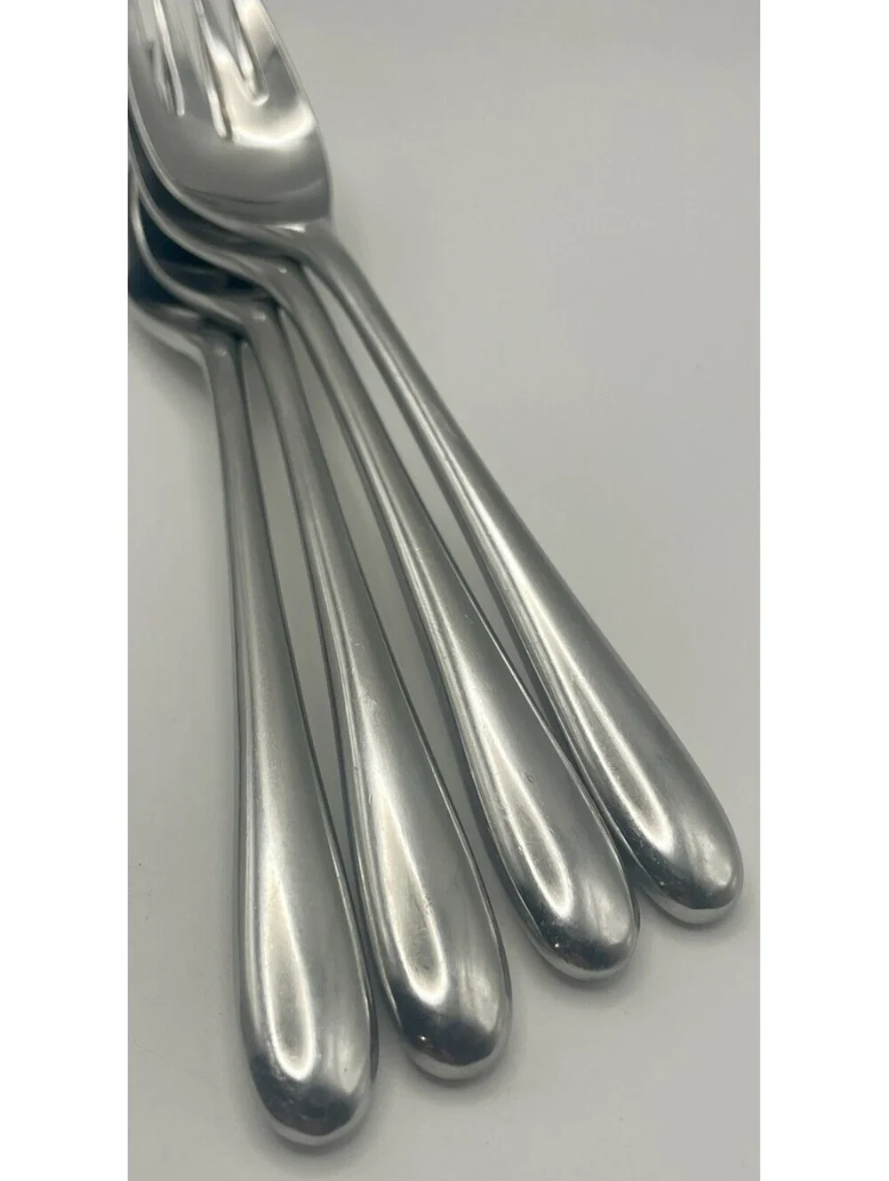 (4) Washington Forge TEARDROP Stainless Japan Salad Fork Lot ~ 6.5”